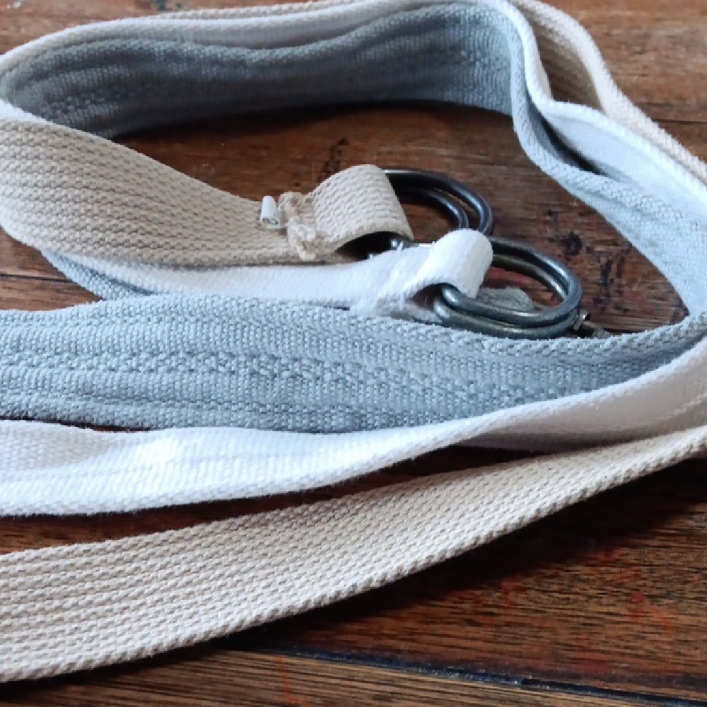 Boys Canvas Double-Ring Belt in Neutral Tones